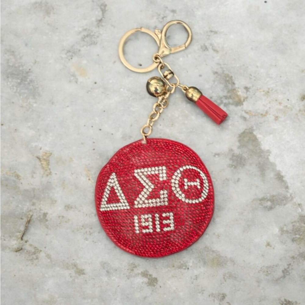Delta Sigma Theta Red Bling Keychain